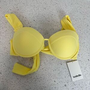 NWT Arabella London The Modern Bustier Bra Women's Size Medium Sunbeam yellow
